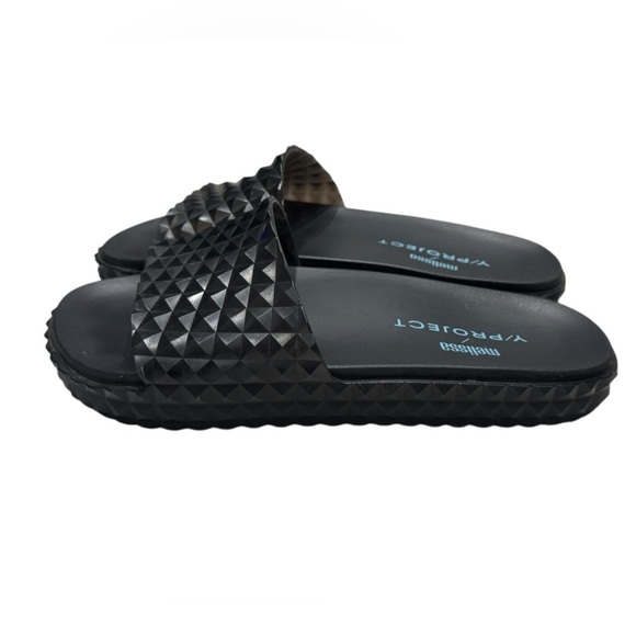 Women’s Melissa Y/Project Court Slide Sandals In Transparent Black: Size 6 - Picture 2 of 9